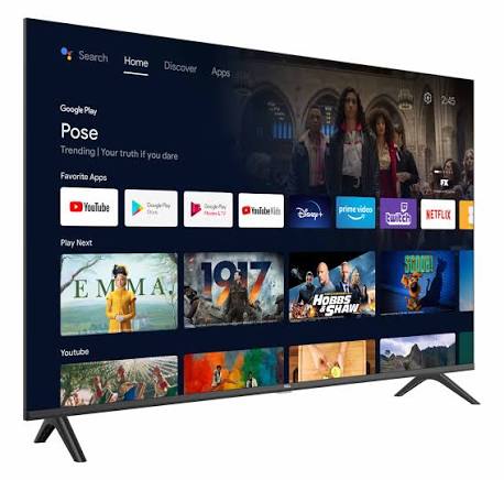 TCL frameless Full HD Google TV home screen